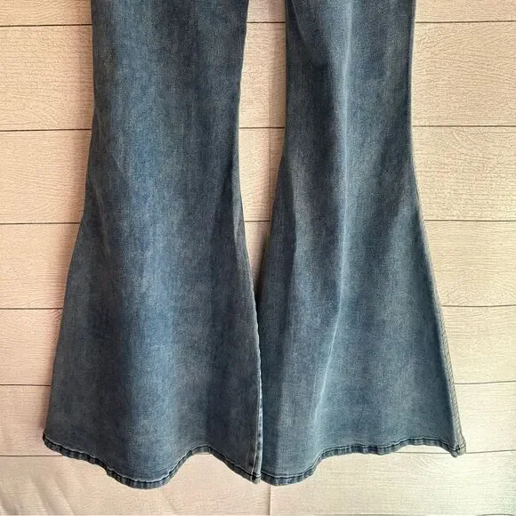 DELIA*S TOTALLY TRIPPIN FLARED SIDE STRIPE STRETCH JEANS Y2K SIZE MEDIUM - Picture 13 of 13